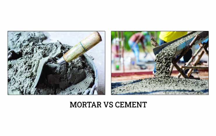 Mortar vs cement