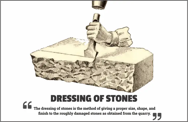 dressing of stones